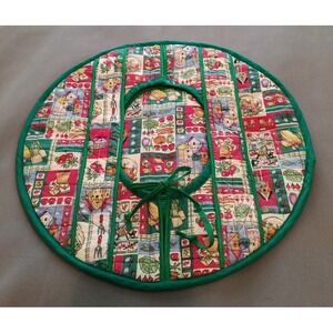 Vintage Handmade Casserole Dish Carrier 2 Handles Thick All Cloth Quilted Round